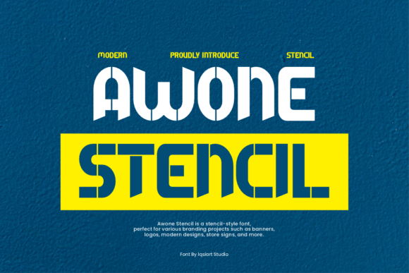 Awone Stencil: The Creative Display Font for Editorial Projects