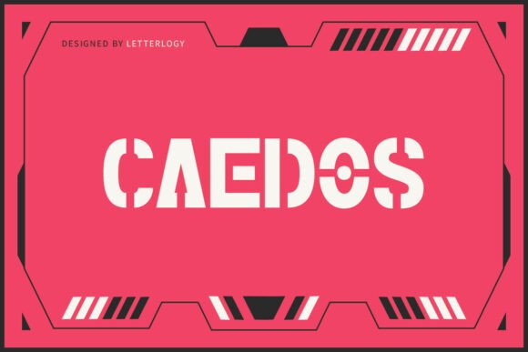 Caedos: The Futuristic Stencil Font for High-Impact Campaigns