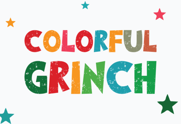 Colorful Grinch: The Playful Typeface for Holiday Campaigns