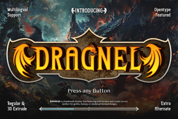 Dragnel: A Bold Fantasy Typeface for Heroic Branding