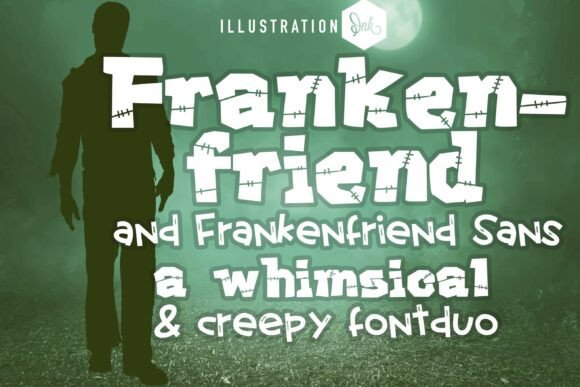 Frankenfriend Duo: A Spooky Display Typeface for Makers