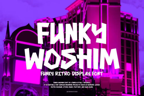 Funky Woshim: A Playful Display Typeface for Bold Branding