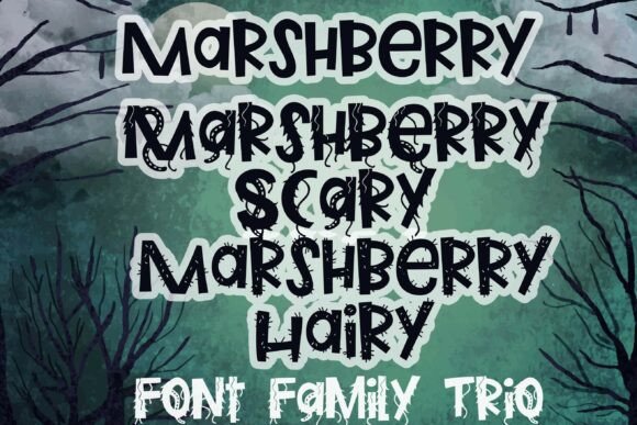 Marshberry Scary Trio: A Spooky Typeface for Editorial Design