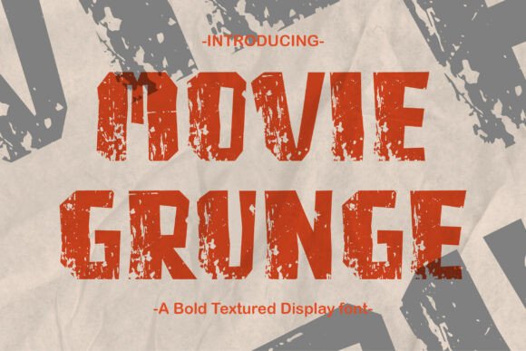 Movie Grunge: A Distressed Display Typeface for Editorial Design