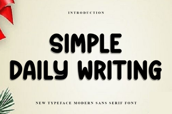 Simple Daily Writing: The Perfect Creative Font for Small Business Branding